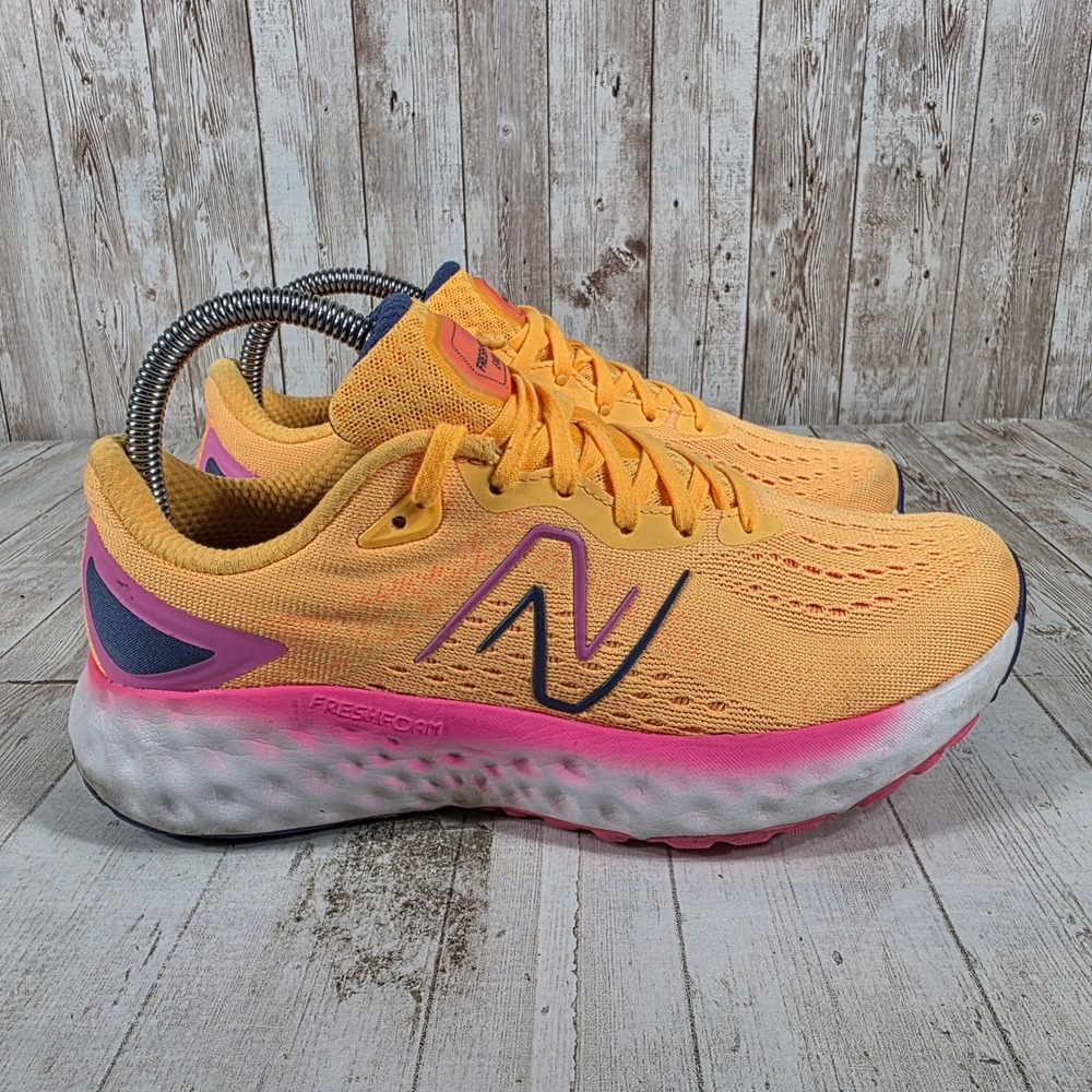 New Balance Fresh Foam Evoz V2 Womens Running Shoes Orange Pink‎ Size 7.5